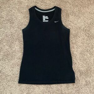 This is a black Nike workout tank top.
